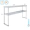 Amgood 14 in. x 60 in. AmGood Stainless Steel Double Deck Over Shelf DOS-1460-Z - alternate 8